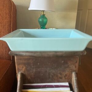 Emile Henry France Large Rectangle Light Blue Baking Dish #9602